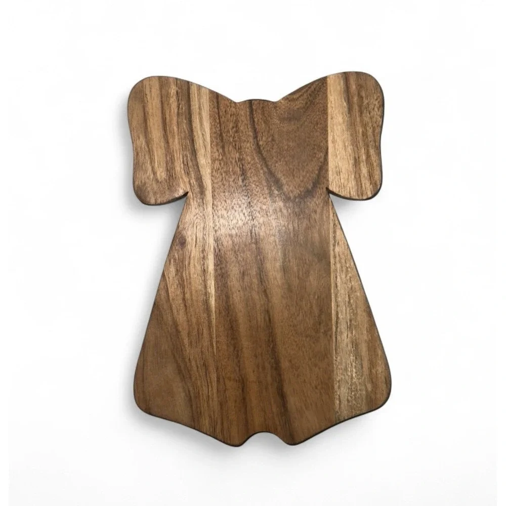 Cottagecore Bow Shape Wooden Cutting Board Tray Charcuterie Serving Platter S
